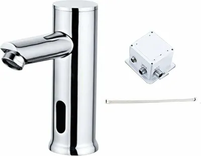 Produktbild von Waschbecken Wasserhahn Elektrische Küche Badezimmer mit Automatische Sensor Batterie Powered Messing Waschbecken Kaltwasser Wasserhahn Deck Montiert Moderne Hause