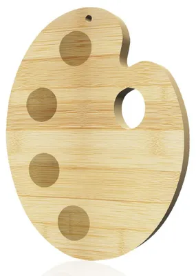 Bambus-Snijplank, Palettenform, 34x26x1,5 cm, mit Aufhängeloch