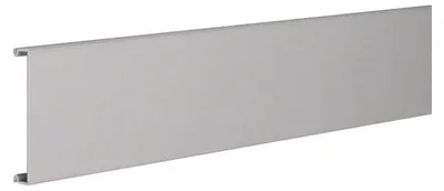 Produktbild von Hager BA70802, Kabelrinnenabdeckung, Grau, PVC, 80 mm, 2000 mm