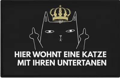 Produktbild von Trendation - Fußmatte Katze Spruch Geschenk Katzenmama Lustige Geschenkidee Fussmatte Katzenbesitzer