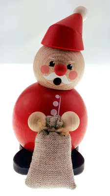 Produktbild von Räuchermann Weihnachtsmann mit Sack BxHxT 8,5x13,5x10cm NEU