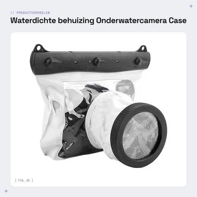 Productafbeelding van Dailygoods- Waterdichte Behuizing 20M - Universeel voor DSLR - Volledig Verzegeld - Onderwater Case - Camera Accessoires - Schokbestendig