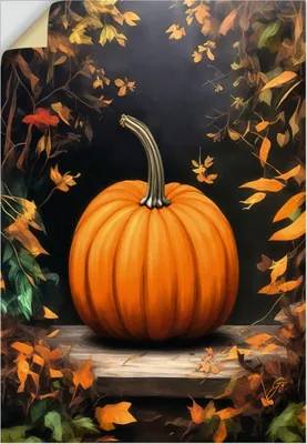 Produktbild von ARTland Wandbild, selbstklebend Kürbis Größe: 50x70 cm