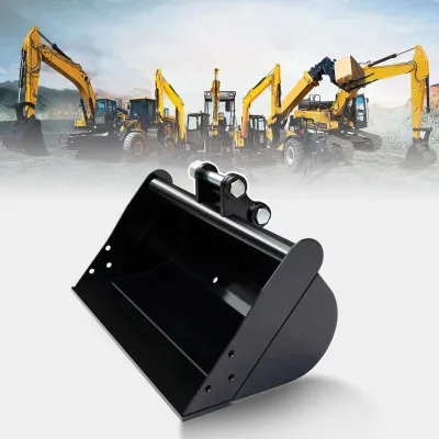Immagine prodotto di Pala per miniescavatori - FLBUCKET5810 - 800 mm - Senza denti - Adatta per miniescavatori da 0,8 a 1,5 tonnellate