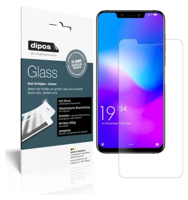 Produktbild von 2x Schutzfolie für Elephone A5 matt - Anti-Shock 9H Folie dipos Glass