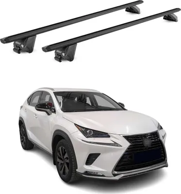 Produktbild von Dachträger Grundtäger für Lexus NX AZ10 2014-2021 100kg Alu Schwarz 2 tlg ABE