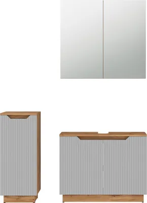 Immagine prodotto di Set di mobili da bagno Vicco Lotta Grigio 3 parti, Model 59540