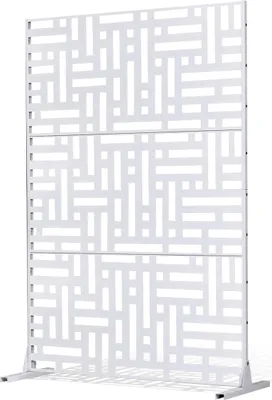 Obrázok produktu pre Kovová ochrana súkromia 47" x 76" Vonkajšie ochrany súkromia a panely Biela