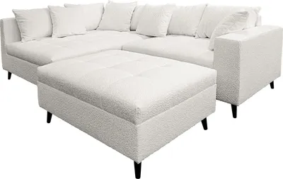 Produktbild von home24 Ecksofa mit Ottomane und Hocker