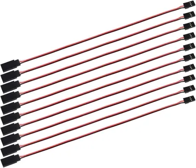 Obrázek produktu pro 10x prodlužovací kabel pro serva, 50 cm, konektor JR na 3pinovou zásuvku Futaba, pro přijímače RC aut, letadel a helikoptér, modelářství