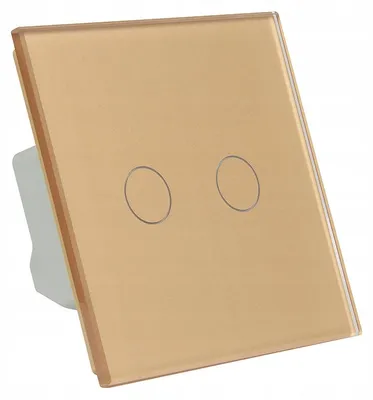 Produktbild von Livolo VL-C702-63 Glas Touch Schalter Doppel Gold
