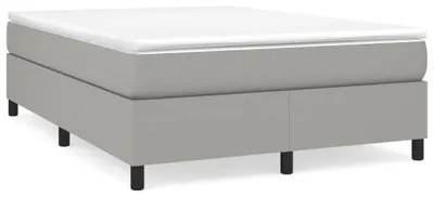 Obrázek produktu pro vidaXL Box spring bed frame light grey 140x190 cm fabric