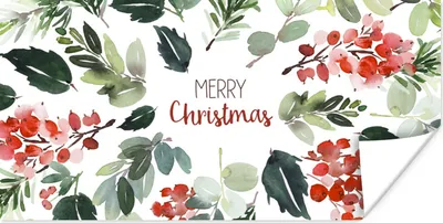 Produktbild von MuchoWow® Poster Weihnachten - Zitat - Aquarell 40x20 cm - Poster für die Wand - Poster Schlafzimmer