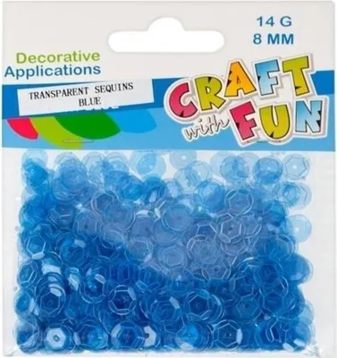 Immagine prodotto di Paillettes trasparenti 8 mm blu