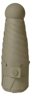 Produktbild von Mini-Reiseschirm, leichter, windfester und tragbarer Schirm, kompakter Sonnenschirm mit 99 % UV-Schutz für Damen und Herren, Farbe: Beige