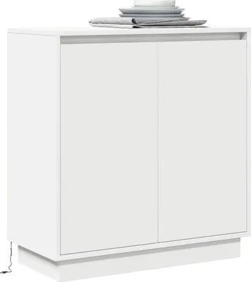 Produktbild von "Winterschlussverkauf " LED-Sideboard mit Regal Weiß 71x34,5x75 cm Holzwerkstoff NeuMöbel 5436077