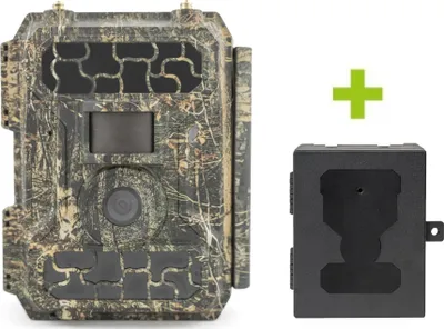 Produktbild von Outdoor Wildlife Hunting Trail und Wildkamera OXE Panther 4G, GSM-Modul, 16MP, Full HD, IP67 wasserdichte, Jagdkamera 0,4s Auslösezeit, Android/iOS APP, Schützende Metallbox + 32 GB SD-Karte und 12 Batterien
