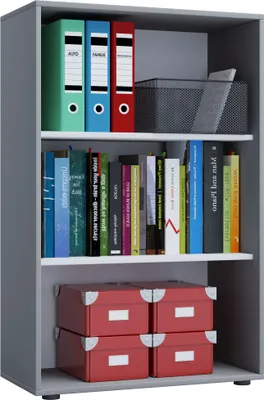 Produktbild von VCM Holzregal stehend | platzsparender Aktenschrank | Maße ca. B. 70 x H. 111 x T. 37 cm | Elegantes Regal stehend | Büroregal – Lona 3f