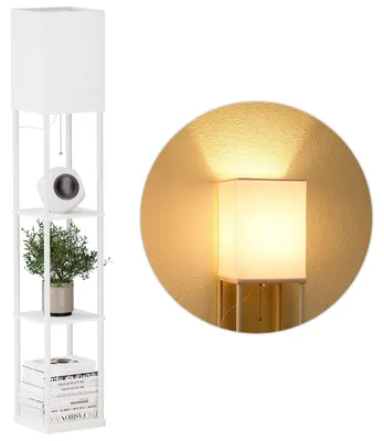 Obrázok produktu pre Stojaca lampa s policami - Energeticky úsporná LED lampa s 3 farebnými teplotami