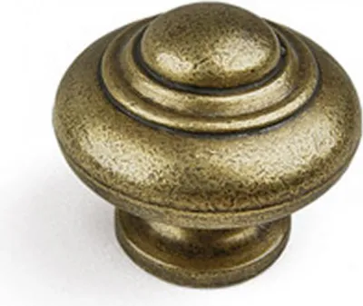 Image de Bouton de meuble Rond vieil or zamak H.26 x l.30 x P.30 mm