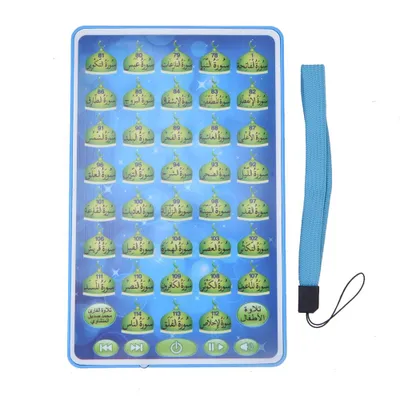 Image de Appareil intelligent d'apprentissage des langues pour enfants, arabe, tablette de lecture, jouet électronique éducatif, bleu