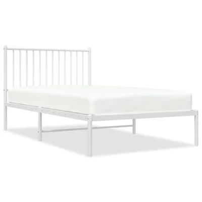 Immagine prodotto di vidaXL Struttura letto con testiera in metallo bianco 100x190 cm