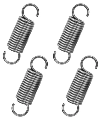 Zugfedern mit Haken, Edelstahl, 4 Stück, 1,8x14x50 mm