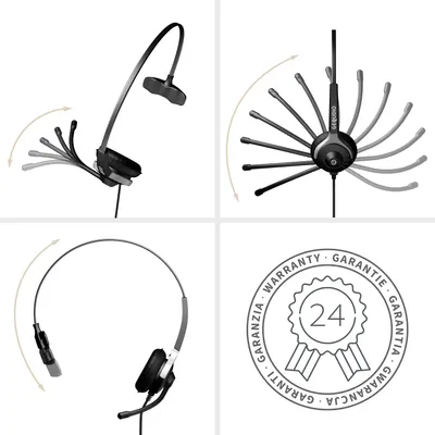 Image de GEQUDIO Headset 1-Ohr für Unify mit Kabel