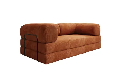 Produktbild von 3-Sitzer Oscar Sofa mit Bettfunktion Terracotta