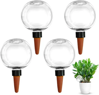 Image de Boules d'arrosage de 500 ml, lot de 4, en plastique PP, pour plantes d'intérieur