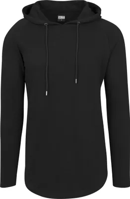 Produktbild von Urban Classics Kapuzenpullover Herren Long Shaped Terry Hoodie schwarz M