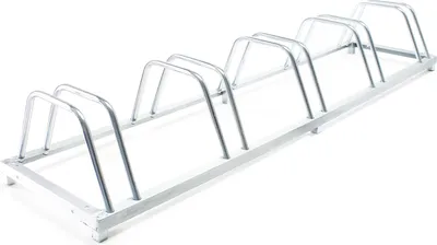 Produktbild von Stojak rowerowy Wiltec na 5 rowerów 158x39,5x22,5cm wykonany ze stali ocynkowanej i przystosowany do montażu na ścianie Stojak rowerowy w rzędzie