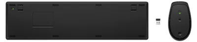 Produktbild von HP 655 Wireless-Tastatur und -Maus, Volle Größe (100%), Kabellos, RF Wireless, Schwarz, Maus enthalten