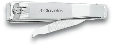 Productafbeelding van 3 Claveles 12418 - Nagelknipper met vijl, 6 cm