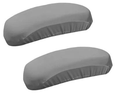 Image de Housse de siège de bureau, accoudoirs, tissu élastique, gris, protection pour siège de bureau