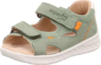 Produktbild von Superfit Lagoon Kleinkinder Klett-Sandale aus Leder Hellgrün/Orange, 1-000510-7500 - Gr. 28