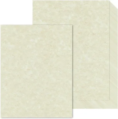 Productafbeelding van Perkamentpapier Vellen - Certificaatpapier CV-papier - Documenten Printen - Dubbelzijdig Briefpapier - 8.5 x 11 Inch - Ivoor