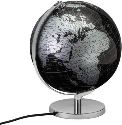 Image de Lampe en métal, 25 x 25 x 325 cm, pied en métal noir et argenté