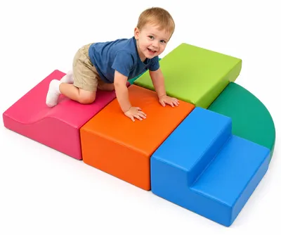 Zdjęcie produktu dla Ikodm 6 sztuk, piankowe bloki, miękkie bloki, duże bloki, piankowe elementy konstrukcyjne, duże bloki do wspinaczki i zabawy, kolorowe bloki do wspinaczki
