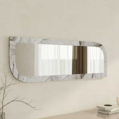 Immagine prodotto di Grana - Specchio, 120x40h cm Grigio Marmo, Forma Rettangolare