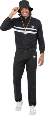 Immagine prodotto di Smiffys - Costume tuta "anni '90" - Uomo SM2560 (XL) (Nero)