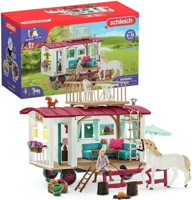 Zdjęcie produktu dla Zestaw Schleich Horse Club Caravane Rencontres Secrètes, Figurka Konia Schleich, Zabawka dla Dzieci 5+ lat, 42593