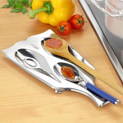Immagine prodotto di Cucchiaio in acciaio inossidabile, cucchiaio da cucina, contenitore per utensili da cucina, accessorio da cucina, ciotola per salse, porta posate