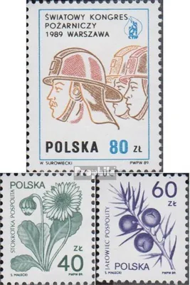 Produktbild von Briefmarken Polen 1989 Mi 3212,3214-3215 (kompl.Ausg.) postfrisch Brandverhütung und bekämpfung