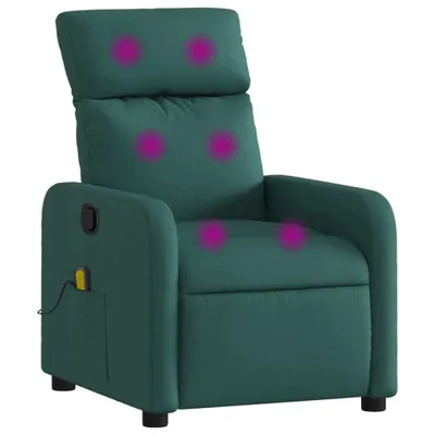 Produktbild von vidaXL Massagesessel Dunkelgrün Stoff