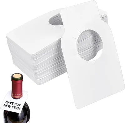 Produktbild von Flaschenetiketten – PVC – Etiketten zur Kennzeichnung von Flaschen – Wasserfest – Weinflaschen – Etikett für Flaschenhals