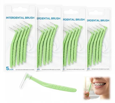 Image de Brosses interdentaires - Vert, paquet de 20 pièces