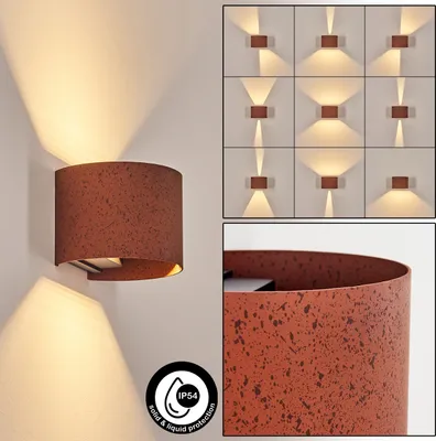 Produktbild von Salbertand Wandlampe aus Metall in Schwarz/Rostfarben