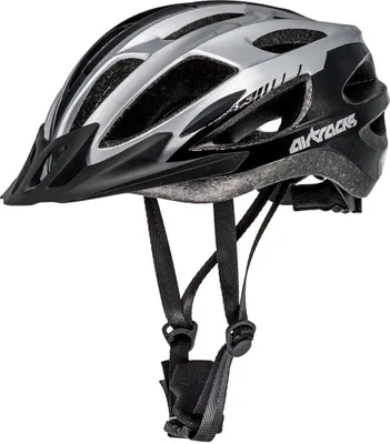 Produktbild von Airtracks Fahrradhelm Master RD-10 Schwarz Silber Größe S/M 54cm-58cm / für Herren und Damen - EPS-Körper + IN MOULD