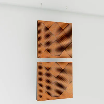 Obrázok produktu pre 2-balenie – Dekoratívne akustické závesné panely | 100 x 50 cm | Závesné deliace steny | Modulárne panely pohlcujúce zvuk | WILDS | Čerešňa